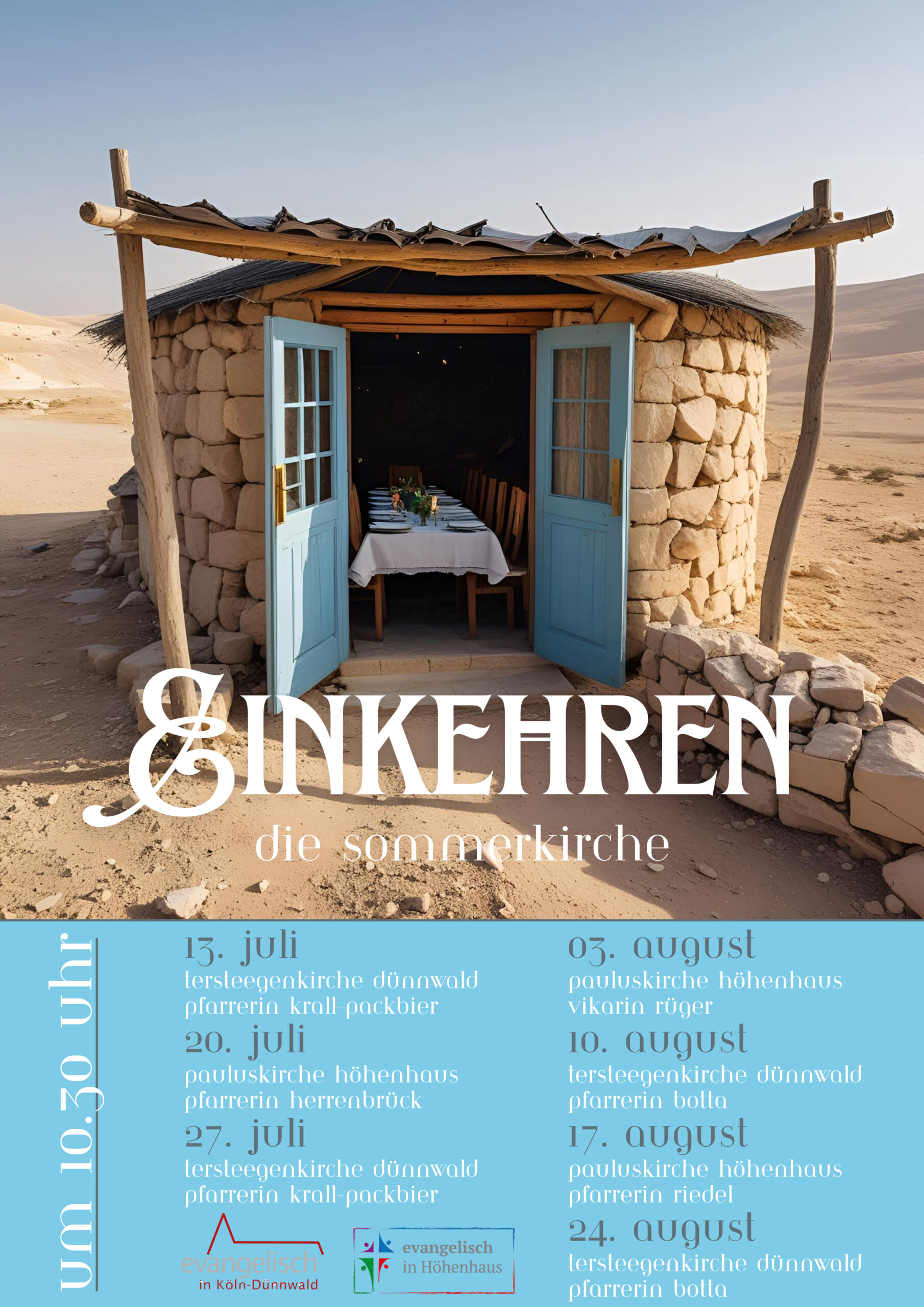 Mehr über den Artikel erfahren Sommerkirche & KiGo & Potluck