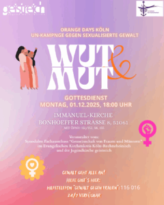 Mehr über den Artikel erfahren Orange-Days-Gottesdienst 1.12.
