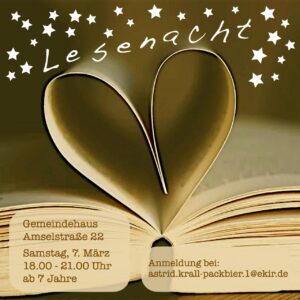 Mehr über den Artikel erfahren Lesenacht 7.3.